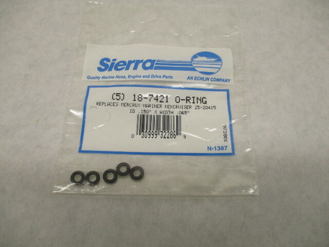 18-7421 25-20415 Sierra Replacement O-Ring (5) for Mercury Mariner Marine