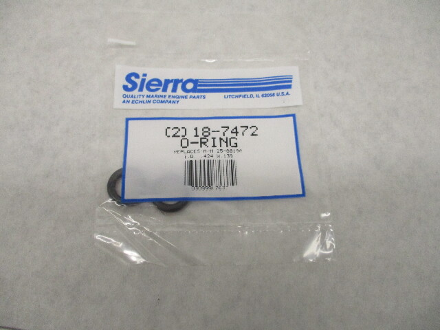 18-7472 25-88198 Sierra O-Ring Seal (2) for Mercury Merc 200, 20 HP Outboards