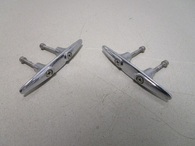 Bayliner Capri Boat 6" Cleat Rope Tie Down Chrome (Set of 2)