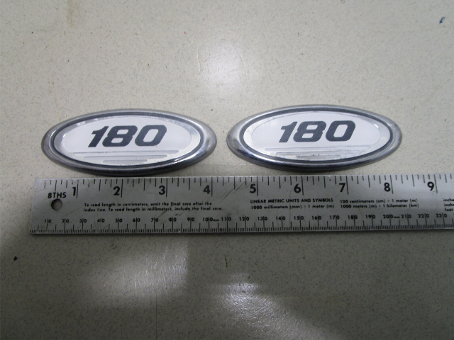 Sea Ray Boat Oval 180 Model Emblem Plaque Set Plastic 4" Long