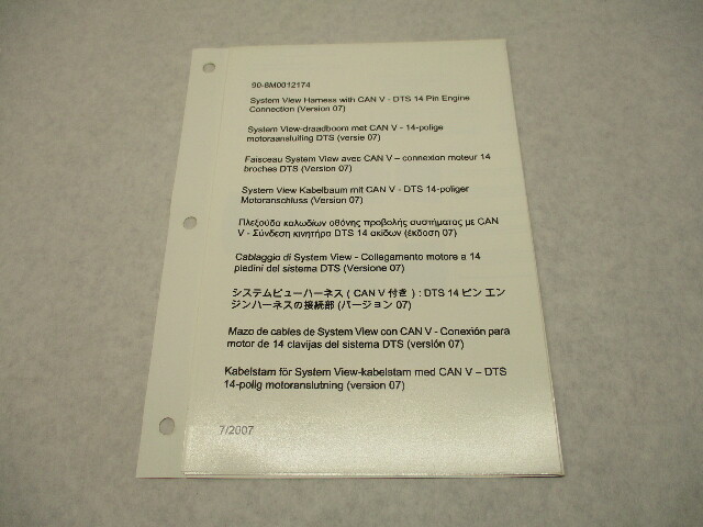 90-8M0012174 System View Harness with CAN V Diagram for Mercury DTS 14 Pin 07