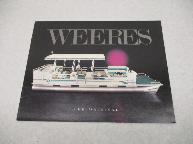 Weeres The Original Pontoon Boat Product Line Sales Catalog Brochure 1991