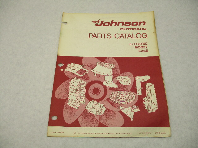 386548 Johnson Outboard 1974 Electric Model Parts Catalog E2BS Final Edition
