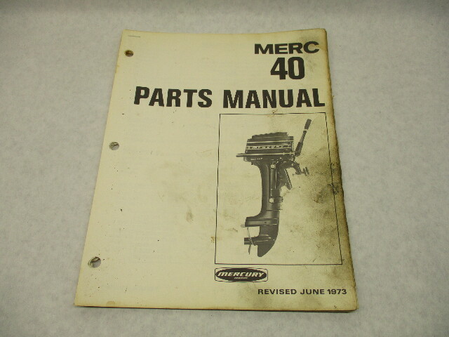 90-62414 1973 Mercury Merc 40, 4 HP Model Outboard Parts Manual Catalog
