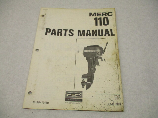90-79169 1977 Mercury Merc 110, 9.8 HP Model Outboard Parts Manual Catalog