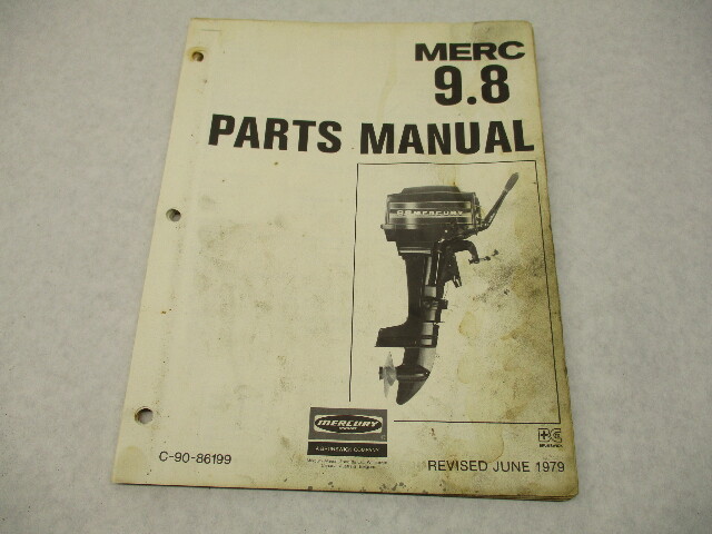 90-86199 1979 Mercury Merc 9.8 HP Model Outboard Parts Manual Catalog