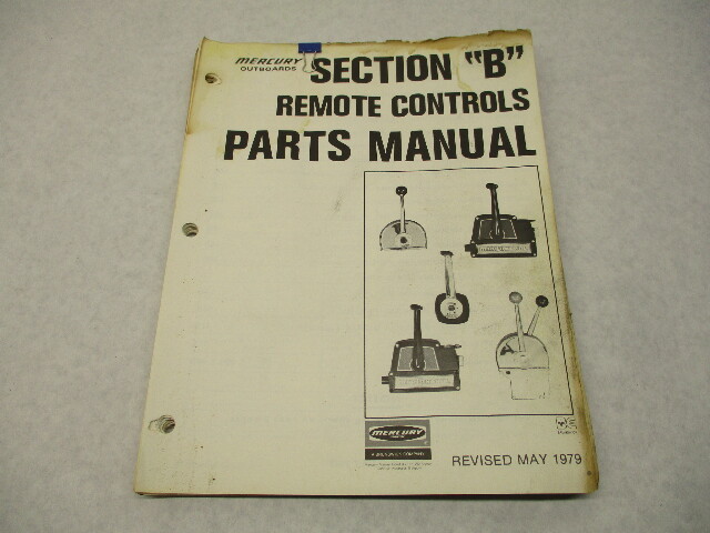 Vintage 1979 Mercury Model Outboard Remote Controls Parts Manual Catalog