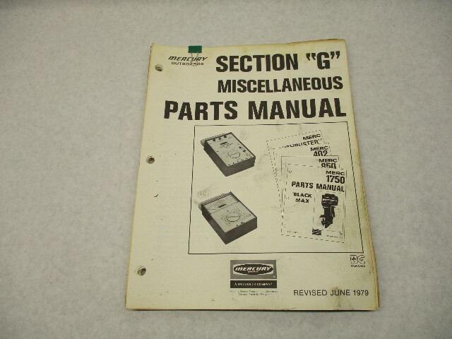 1979 Mercury Merc Outboard Misc Accessories Parts Manual Catalog Section G