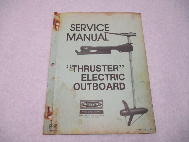 90-75536 1976 Mercury Thruster Electric Outboard Service Repair Manual