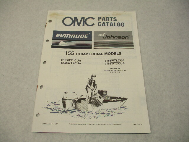 398634 OMC Evinrude Johnson 1987 Outboard 155 Commercial Model Parts Catalog