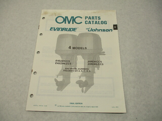 432208 OMC Evinrude Johnson 1988 Outboard 4 HP D Model Parts Catalog