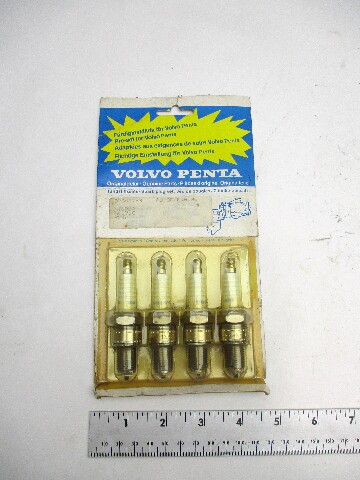 876077 876077-9 Volvo Penta AQ171A, AQ171C, 251A Engine Spark Plug Kit 4PC
