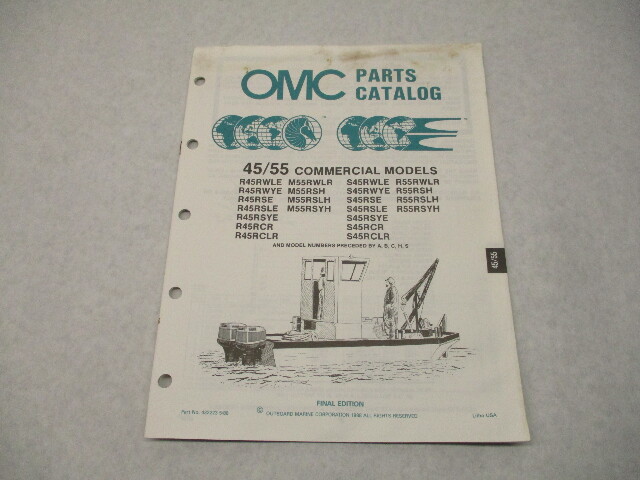 432223 OMC Evinrude Johnson 1988 Outboard 45 & 55 Commercial Parts Catalog