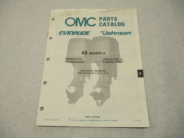 432224 OMC Evinrude Johnson 1988 Outboard 48 HP Model Parts Catalog