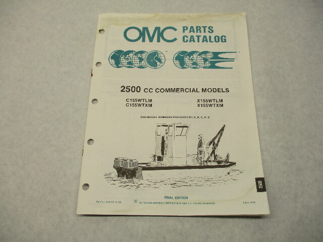 432239 OMC Evinrude Johnson 1988 Outboard 2500 CC Comm Model 155 Parts Catalog