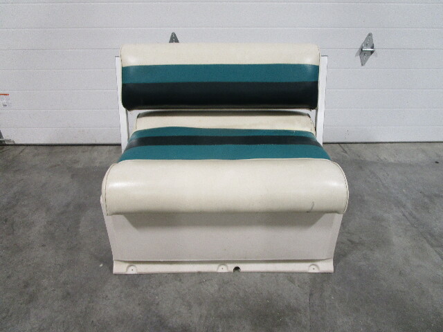 Pontoon Marine Boat Green/Tan Bench Chair Seat 30 1/2" H x 34 1/2" W x 20" D