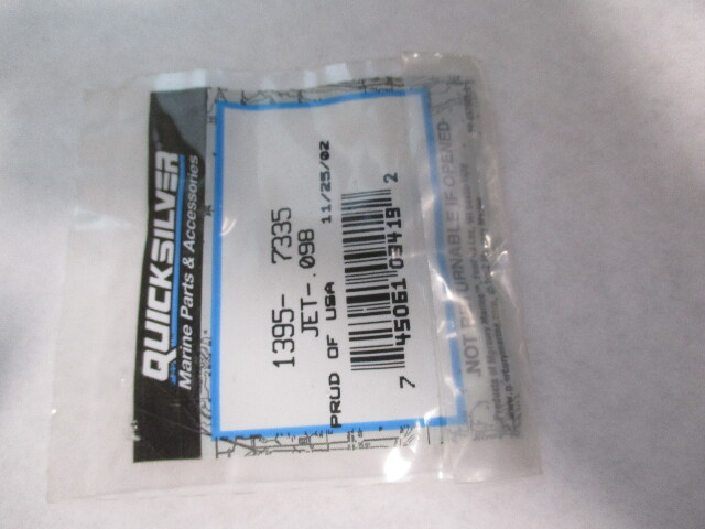 1395-7335 F10269 New Quicksilver Mercury Jet .098