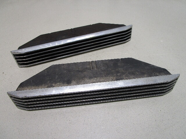 Marine Boat Blower Vent Cover Set Chrome Plastic 17 1/4" x 2 1/2"