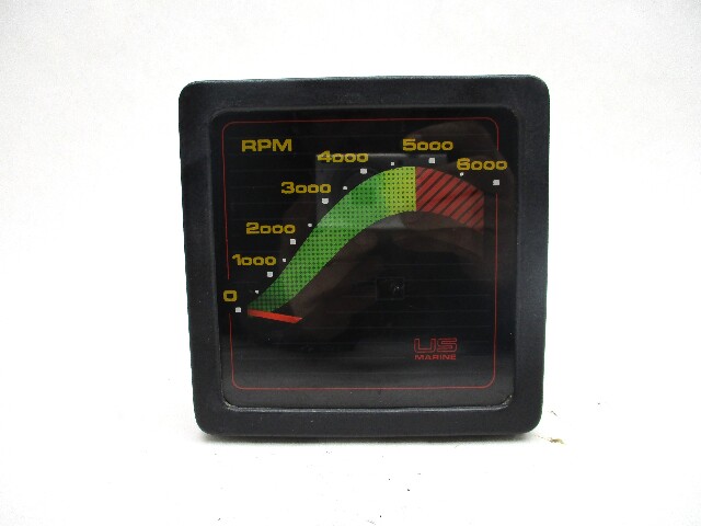 Square 6K Tachometer For 8 CYL. 1980's Bayliner