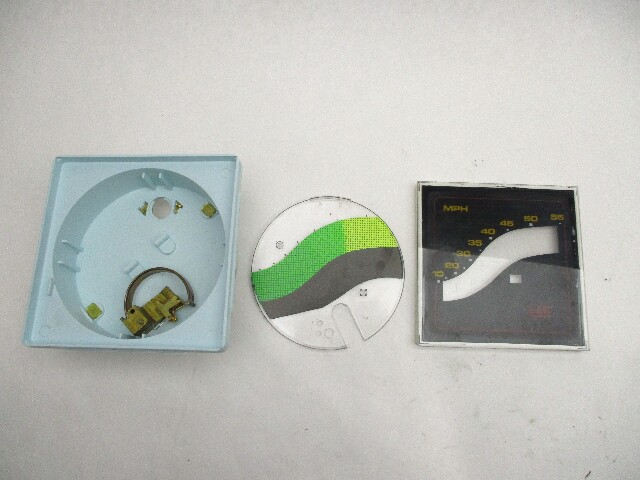 80's Bayliner Black Green Square Face Speedometer Parts