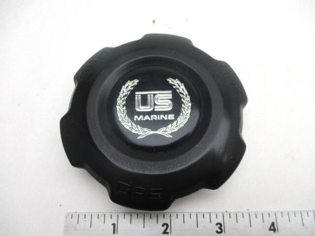 US Marine Bayliner 1980s and 1990s Fuel Gas Cap with Logo Black Plastic OEM