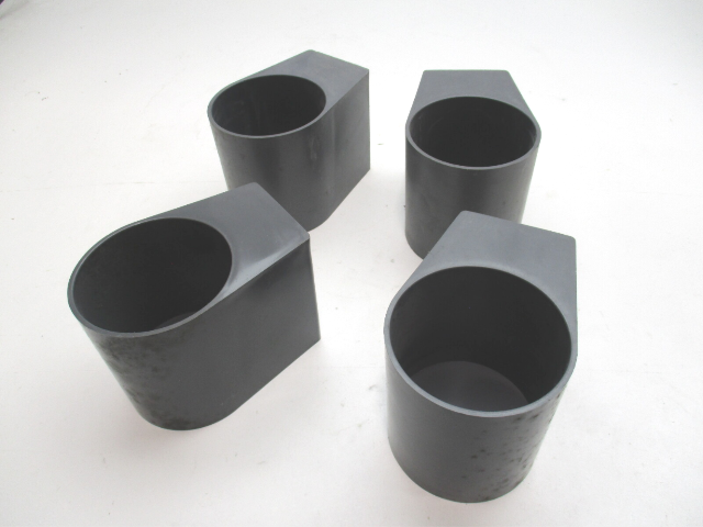 Set of 4 Marine RV Boat Gray Wall Mount Plastic Drink Cup Holder 3.25" W X 4.5" D
