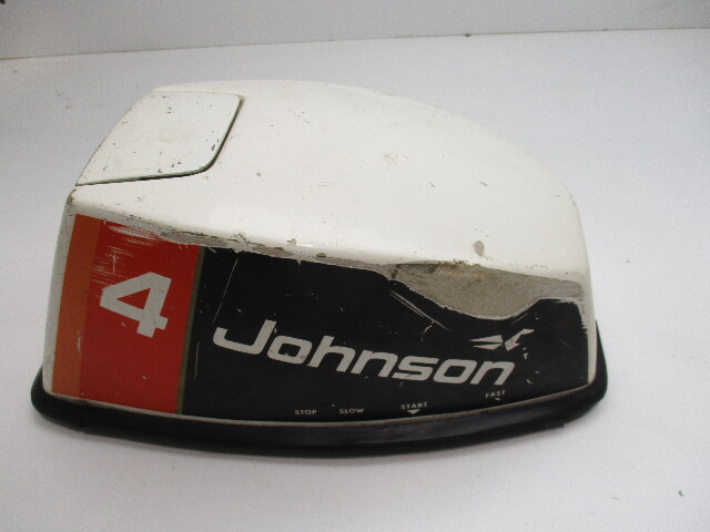 0387335 Johnson Seahorse Outboard 4 HP Top Cowl Motor Cover Engine Cowling Hood