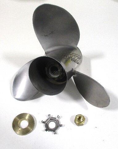16990A40 Laser II SS 13.25 X 20 P Prop Mercury 75-140HP RIght Hand with Hardware