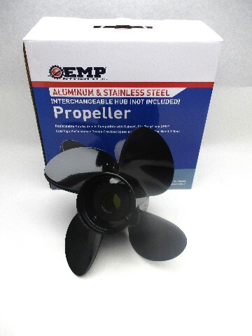 EMP 12.5 X 19 Pitch D Hub Kit Style Aluminum 4 Blade Prop  4 1/4" Gearcase