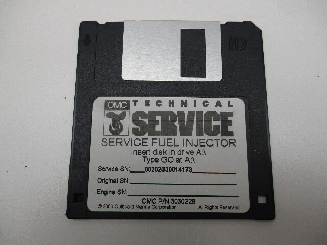 3030228 OMC Evinrude Johnson FICHT Fuel Injector Service 2.5" Floppy Software