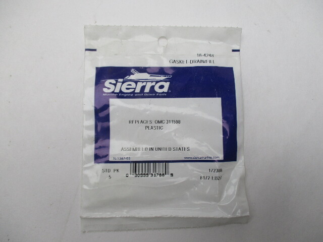 18-4248 New Sierra Drain Fill Washer Gasket
