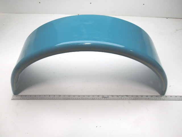 Trailer Fender Teal Painted Steel 32" L x 14" H x 9 1/4" W