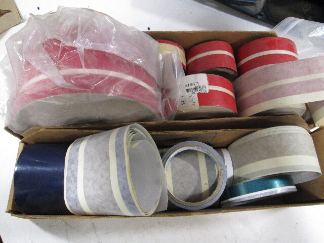 Lot of Blue Red Grey Silver Sparkle Pin Stripe Tape Decal Pinstripe Big Rolls!