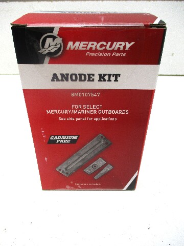 8M0107547 Mercury 4Stk Outboard 40-60hp Bigfoot & CT, 75-115HP Aluminum Anode Kit