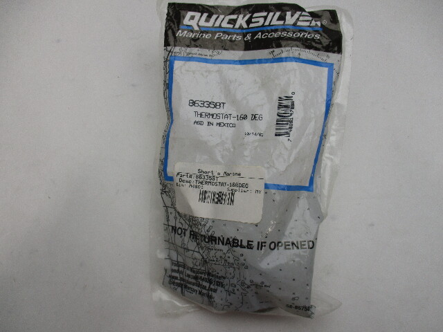 New OEM Temp Thermostat 160º Quicksilver Mercruiser 3.7L 4cyl 863358T
