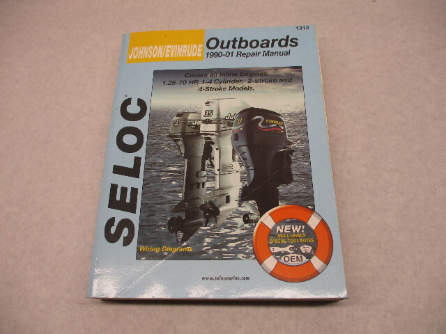 1312 SELOC SERVICE MANUAL for Johnson Evinrude Outboards 1990-01, 1.25-70 HP