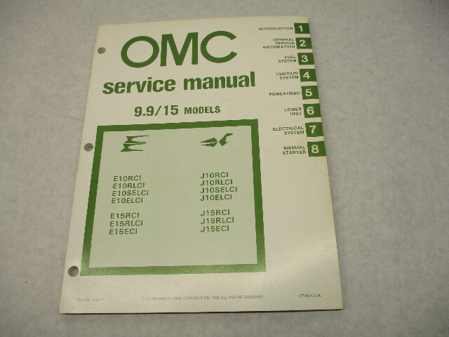 392071 OMC Evinrude Johnson 1981 Outboard Service Repair Manual 9.9-15 HP