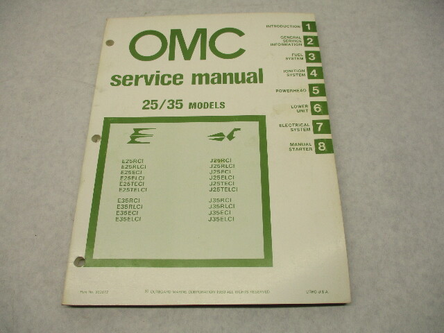 392072 OMC Evinrude Johnson 1981 Outboard Service Repair Manual 25-35 HP