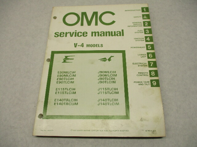 392075 OMC Evinrude Johnson 1981 Outboard Service Repair Manual V-4 90-140 HP