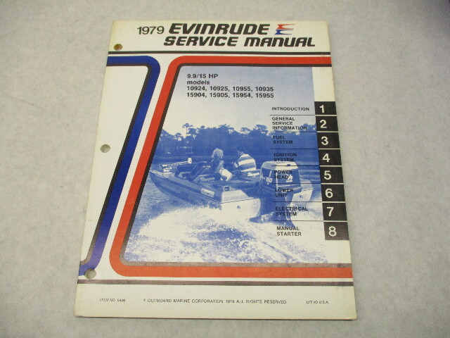 5426 OMC Evinrude 1979 Outboard Service Repair Manual 9.9 & 15 HP