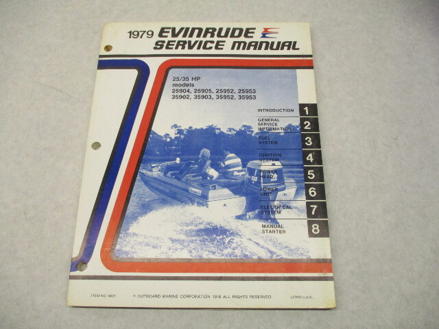 5427 OMC Evinrude 1979 Outboard Service Repair Manual 25 & 35 HP Models