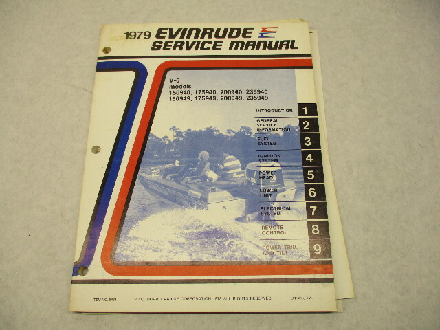 5431 OMC Evinrude Outboard Service Repair Manual V-6 150 175 200 235 HP 1979
