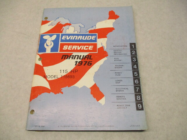 5197 OMC 1976 Evinrude Outboard Service Repair Manual 115 HP 115693