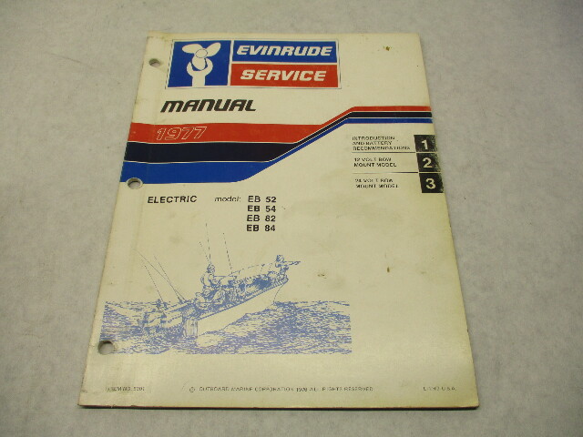 5301 1977 Evinrude Electric Troller Outboard Service Manual EB52 EB54 EB82 EB84