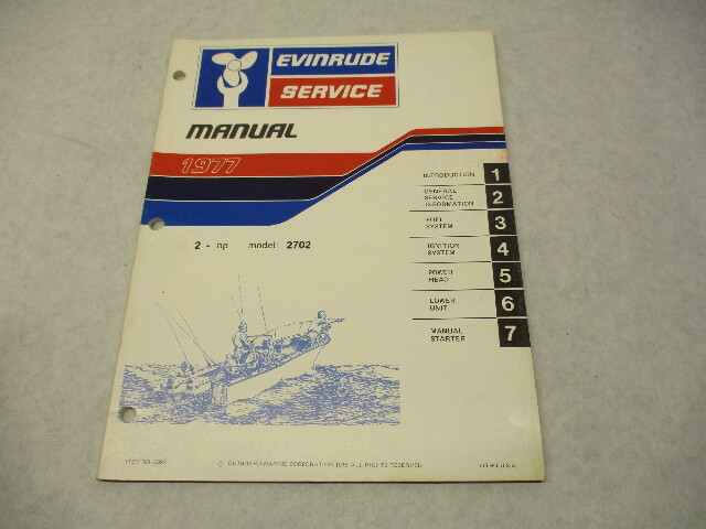 5302 OMC 1977 Evinrude Outboard Service Repair Manual 2 HP Model 2702