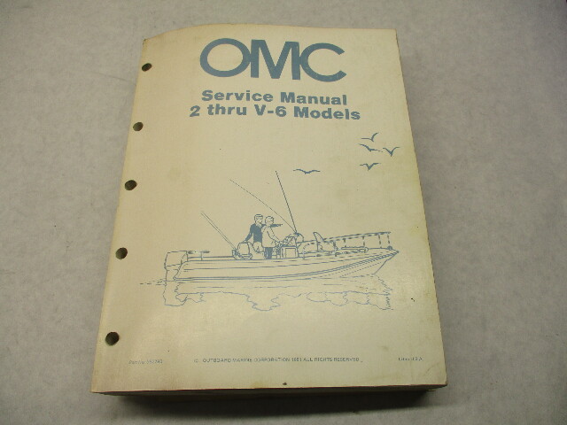 392790 OMC Johnson Evinrude Outboard Service Repair Manual 2 thru V-6 1982