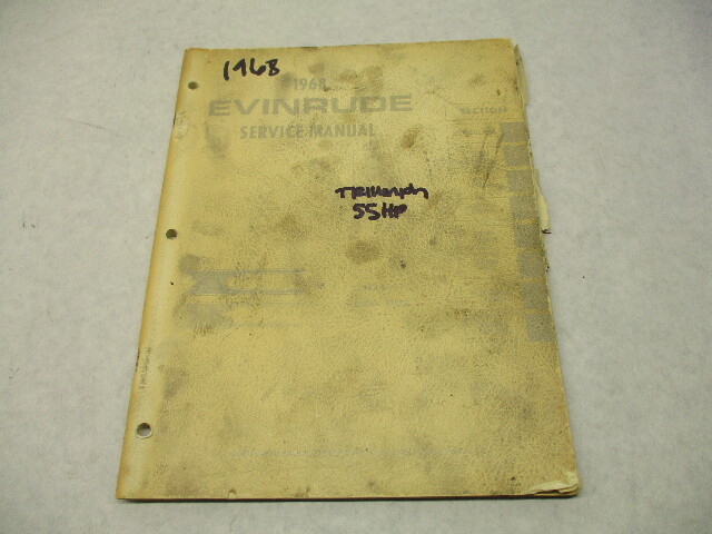 4484 OMC 1968 Evinrude Outboard Service Manual 55 HP Triumph 55872 55873