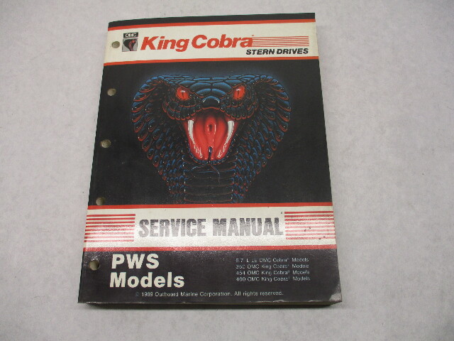 507879 LE OMC Cobra King Cobra Stern Drive Service Repair Manual 1990 PWS Models