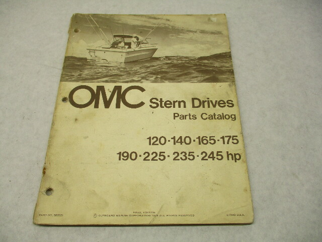 980921 1975 OMC Stern Drive Parts Catalog 120-245 HP Final Edition