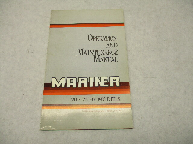 90-825757940 793 Mariner 20-25 HP Outboard Operation & Maintenance Manual